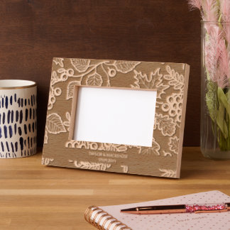 Personalized Fall Leaf Patterned Gegraveerde Lijstjes