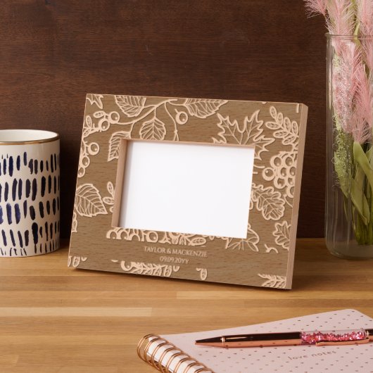 Personalized Fall Leaf Patterned Gegraveerde Lijstjes (Links)