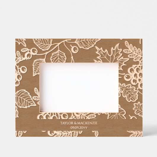 Personalized Fall Leaf Patterned Gegraveerde Lijstjes (Voorkant)