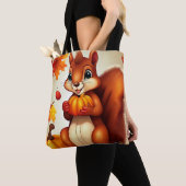 Personalized Fall Squirrel Tote Bag (Dichtbij)