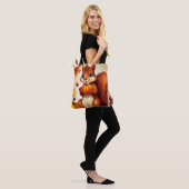 Personalized Fall Squirrel Tote Bag (Op model)