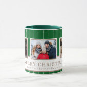 Personalized Family 3 Photo Collage Christmas  Mok (Midden)