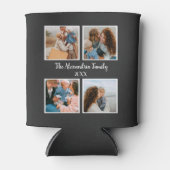 Personalized family 4 photo collage template blikjeskoeler (Voorkant)