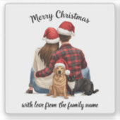 Personalized Family Christmas 2025 Sticker (Voorkant)