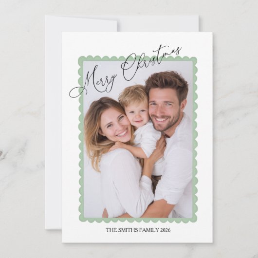 Personalized Family Christmas Card Feestdagenkaart (Voorkant)