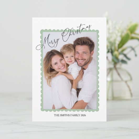 Personalized Family Christmas Card Feestdagenkaart (Staand voorkant)