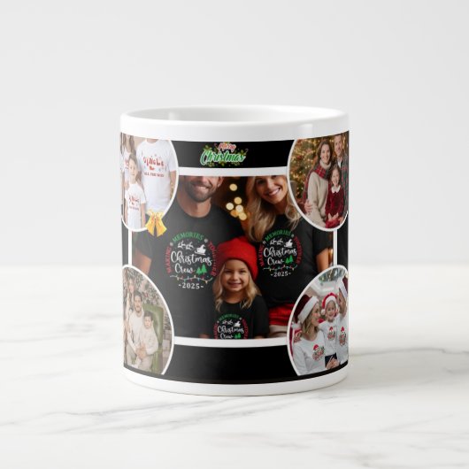 Personalized Family Christmas Mug 2025 Grote Koffiekop (Voorkant)