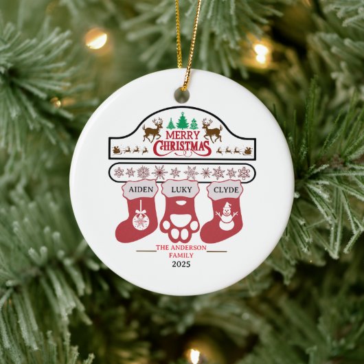 Personalized Family Christmas Ornament | Holiday  (Boom)