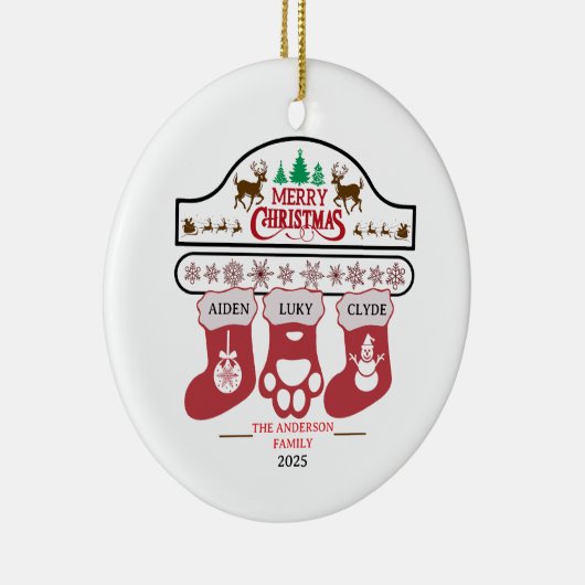 Personalized Family Christmas Ornament | Holiday  (Rechts)