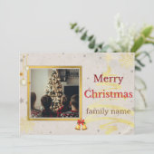 Personalized Family Christmas Photo Holiday Card Bedankkaart (Staand voorkant)