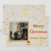 Personalized Family Christmas Photo Holiday Card Bedankkaart (Voorkant / Achterkant)