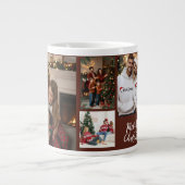 Personalized Family Christmas Photo Mug Grote Koffiekop (Voorkant)