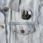 Personalized Family Christmas Photo  Ronde Button 5,7 Cm (In situ)