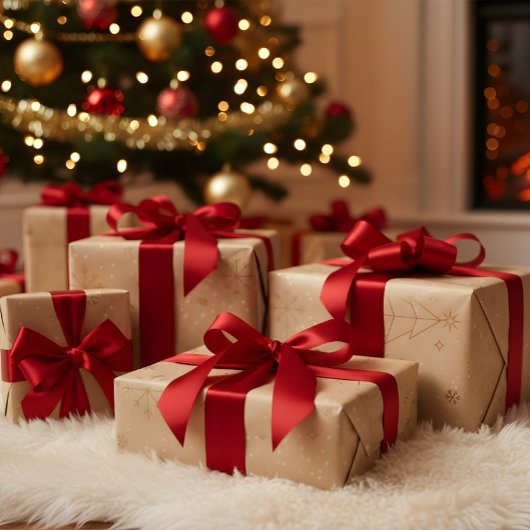 “Personalized Family Christmas Photo Wrapping Pape Cadeaupapier