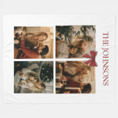 Personalized Family Christmas Photos Blanket Fleece Deken (Voorkant (Horizontaal))