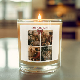 Personalized Family Christmas Photos Candle Label