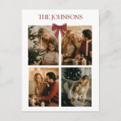 Personalized Family Christmas Photos Collage Card Briefkaart (Voorkant)