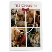 Personalized Family Christmas Photos Gift Bag Medium Cadeauzakje (Voorkant)