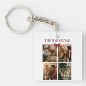 Personalized Family Christmas Photos Keychain (voorkant)
