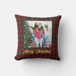 Personalized Family Christmas Stylish Photo Kussen