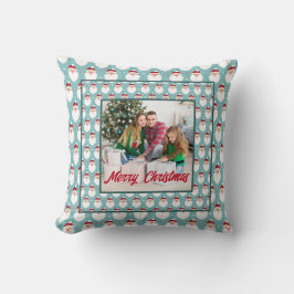 Personalized Family Christmas Stylish Photo Kussen