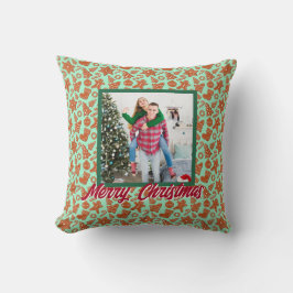 Personalized Family Christmas Stylish Photo Kussen