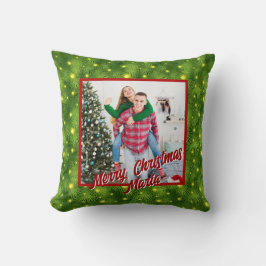 Personalized Family Christmas Stylish Photo Kussen