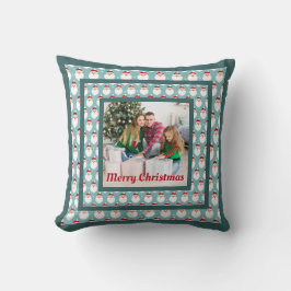 Personalized Family Christmas Stylish Photo Kussen