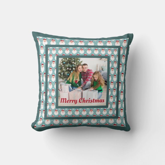 Personalized Family Christmas Stylish Photo Kussen (Voorkant)