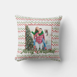 Personalized Family Christmas Stylish Photo Kussen