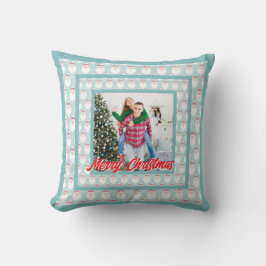Personalized Family Christmas Stylish Photo Kussen