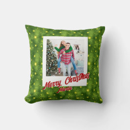 Personalized Family Christmas Stylish Photo  Kussen