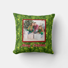 Personalized Family Christmas Stylish Photo Kussen