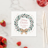 Personalized Family Christmas Wreath Servet (Insitu)