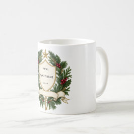 Personalized Family Crest Christmas Mug Koffiemok
