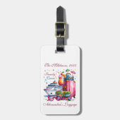 Personalized Family Cruise Name Year Bagagelabel (Voorkant verticaal)