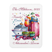 Personalized Family Cruise Name Year Magneet (Verticaal)