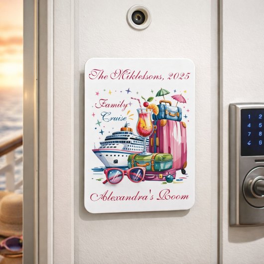 Personalized Family Cruise Name Year Magneet