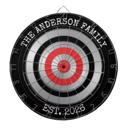 Personalized Family Dartboard Wall Art Sign Dartbord