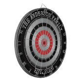Personalized Family Dartboard Wall Art Sign Dartbord (Voorkant Links)