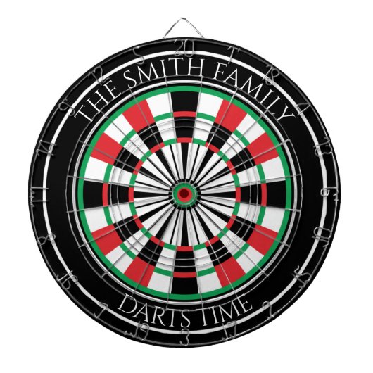 Personalized Family Dartboard with Custom Name  Dartbord (Voorkant)