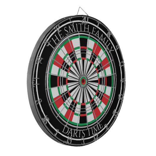 Personalized Family Dartboard with Custom Name  Dartbord (Voorkant Links)