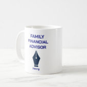 Personalized Family Financial Advisor Coffee Koffiemok (Voorkant links)