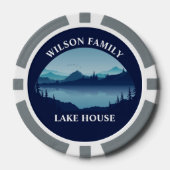 Personalized Family Lake House Reunion Poker Chips (Voorkant)