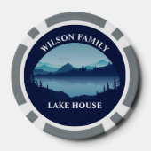 Personalized Family Lake House Reunion Poker Chips (Achterkant)