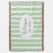 Personalized Family Last Name and Est Year Wedding Deken (Voorkant Verticaal)