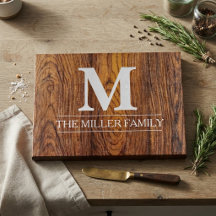 Personalized Family Monogram Rustic Wooden 