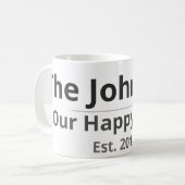Personalized Family Mug – Custom Family Name & Yea Koffiemok (Voorkant links)