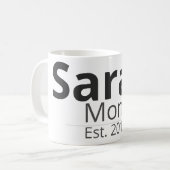 Personalized Family Mug – Custom Name & Role Gift Koffiemok (Voorkant links)