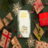 Personalized Family Name Christmas Card, Rustic Pi Acryl Uitnodigingen